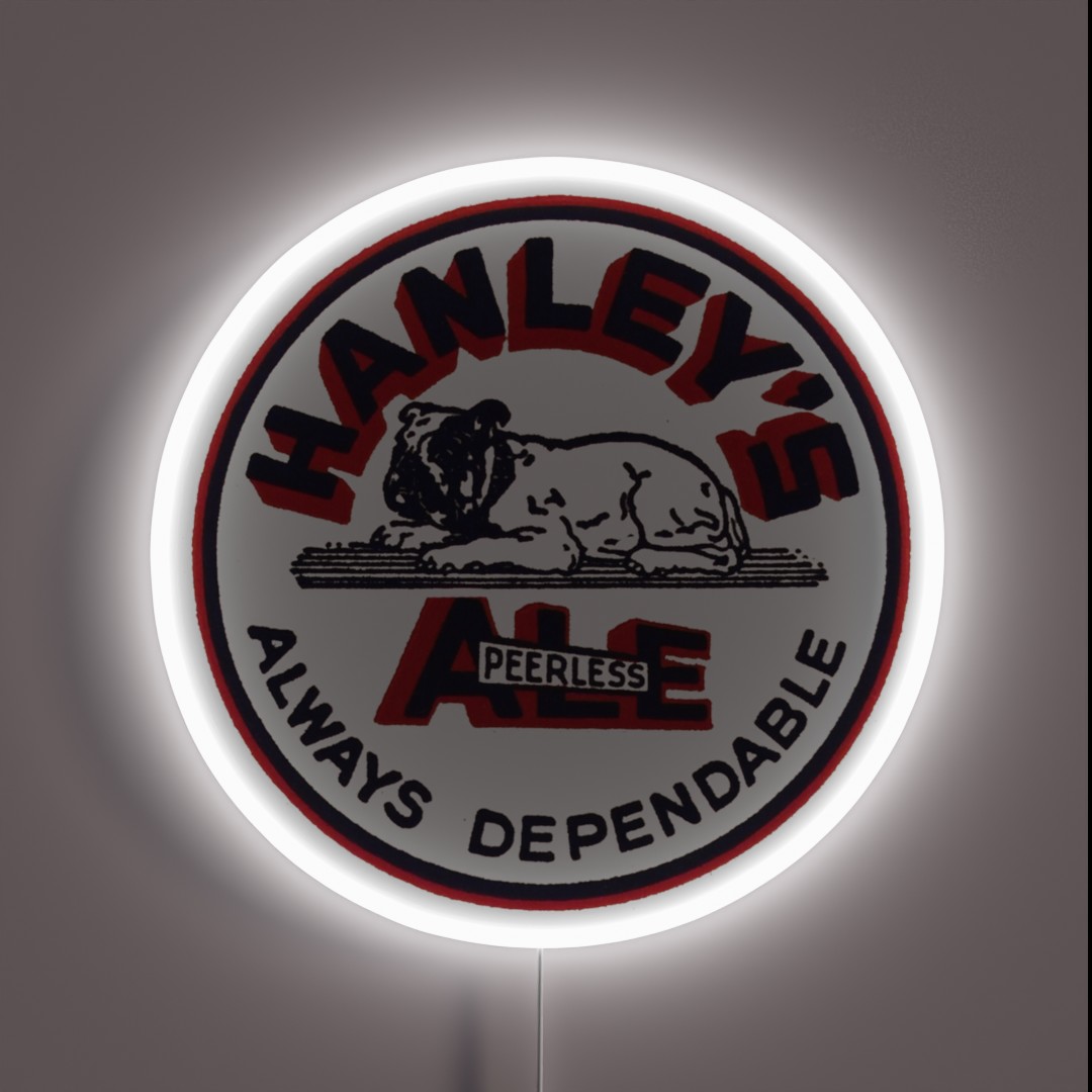Hanley S Peerless Ale Always Dependable RGB Neon Sign Hanley S Peerless Ale Always Dependable RGB Neon Sign