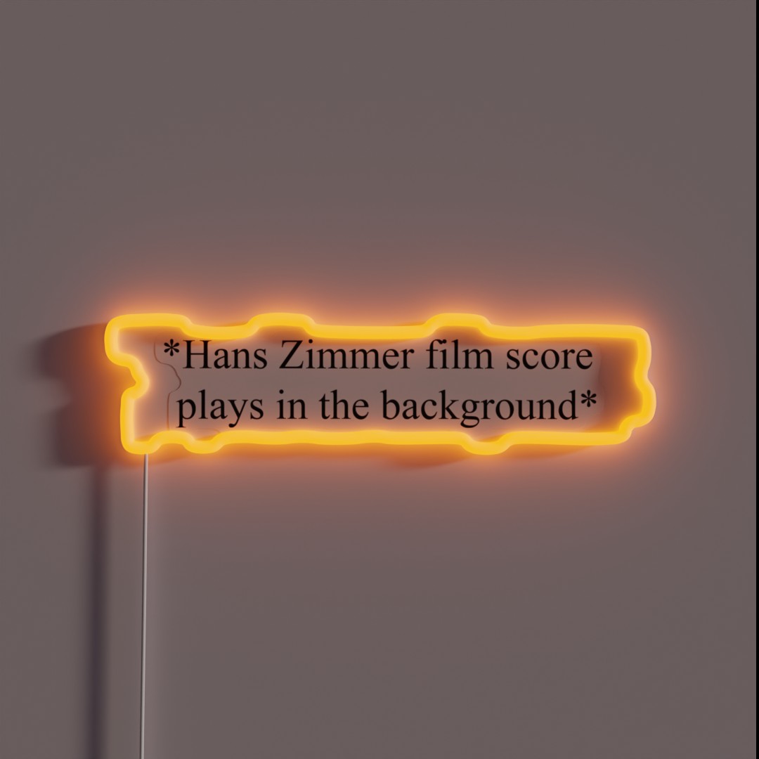 Hans Zimmer Film Score Plays In The Background RGB Neon Sign Hans Zimmer Film Score Plays In The Background RGB Neon Sign