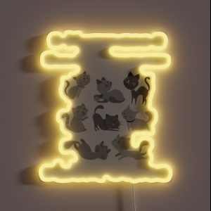Happiness Can Be Measured With Cats RGB Neon Sign Happiness Can Be Measured With Cats RGB Neon Sign