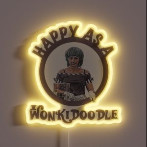 Happy As A Wonkidoodle RGB Neon Sign Happy As A Wonkidoodle RGB Neon Sign