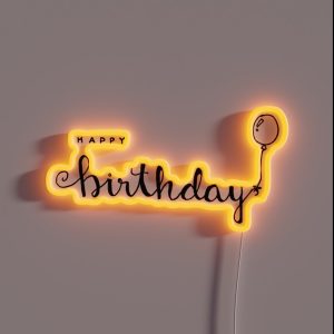 Happy Birthday 2 RGB Neon Sign
