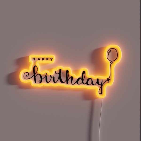 Happy Birthday 2 RGB Neon Sign