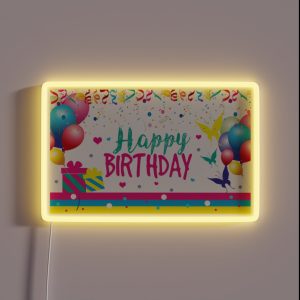 Happy Birthday Colorful RGB Neon Sign