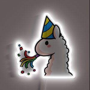 Happy Birthday Llama RGB Neon Sign Happy Birthday Llama RGB Neon Sign