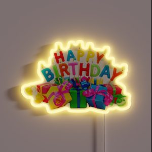Happy Birthday RGB Neon Sign Happy Birthday RGB Neon Sign