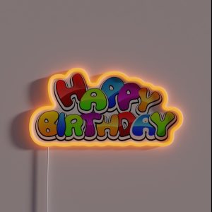 Happy Birthday RGB Neon Sign Happy Birthday RGB Neon Sign