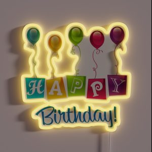 Happy Birthday RGB Neon Sign Happy Birthday RGB Neon Sign