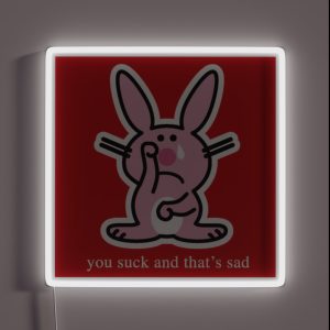 Happy Bunny RGB Neon Sign Happy Bunny RGB Neon Sign