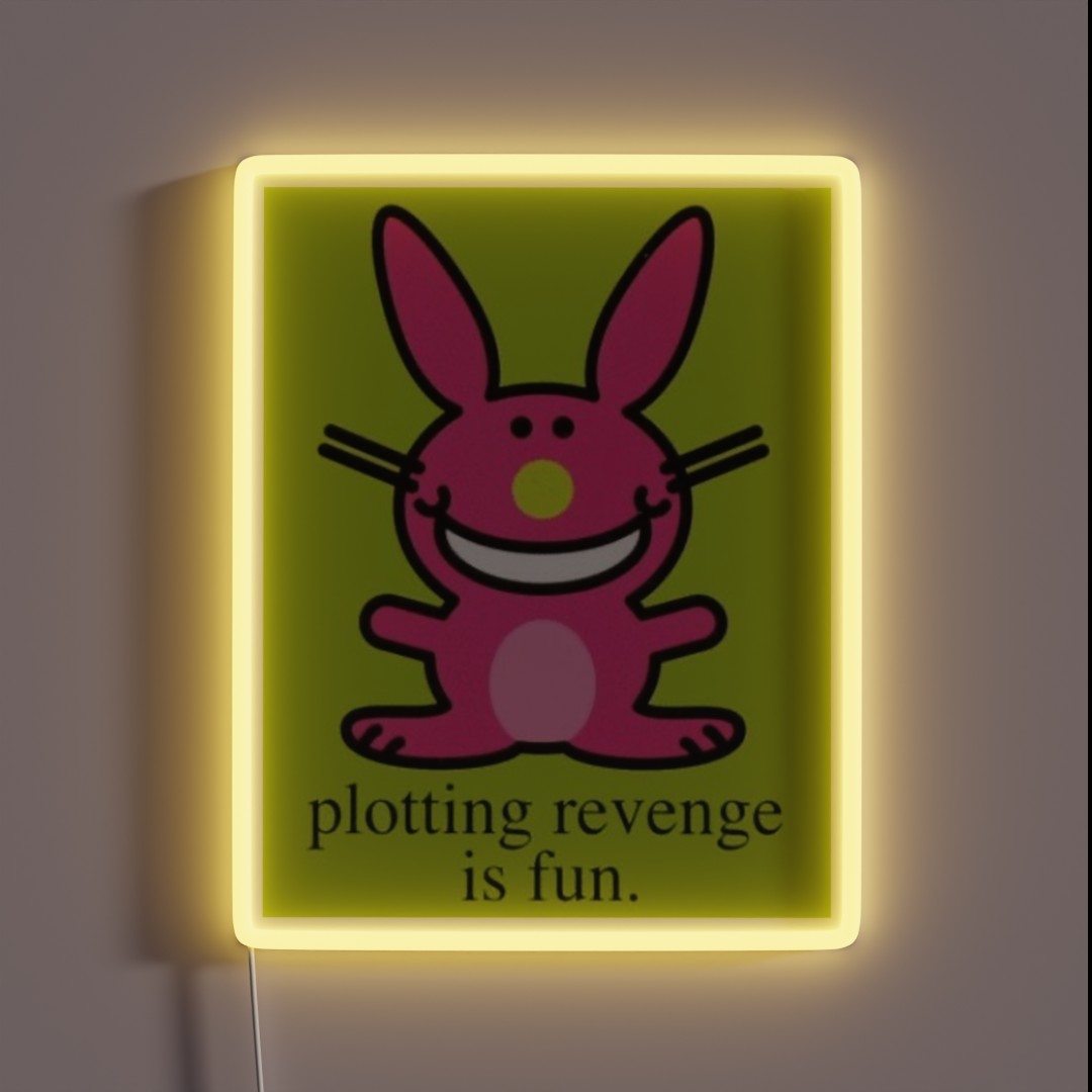 Happy Bunny RGB Neon Sign Happy Bunny RGB Neon Sign