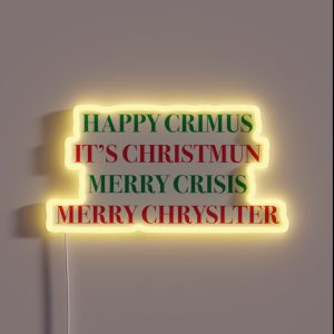Happy Crimus RGB Neon Sign