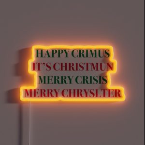 Happy Crimus RGB Neon Sign