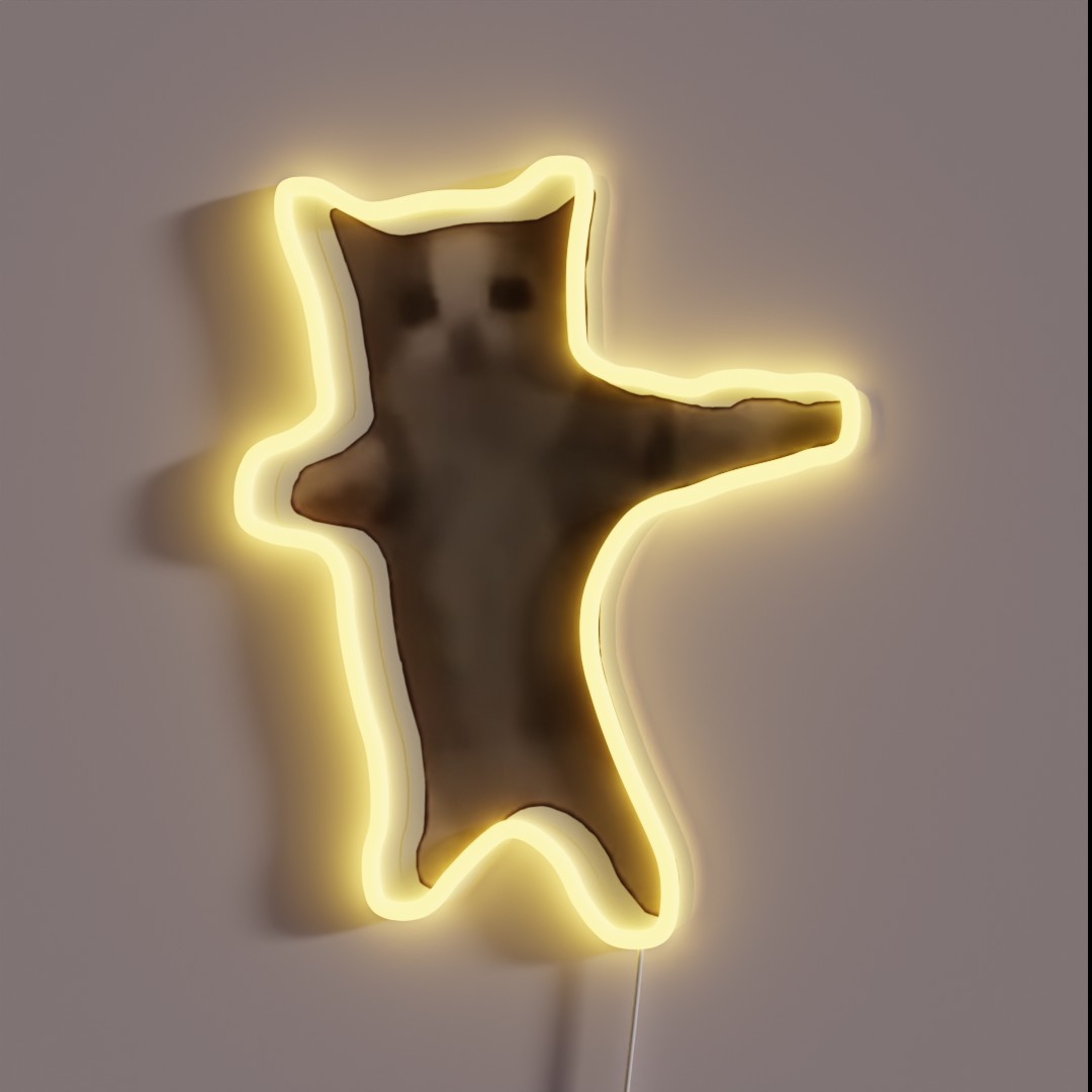 Happy Hapi Cat RGB Neon Sign Happy Hapi Cat RGB Neon Sign