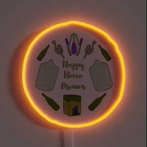 Happy Home Brewer Wine Pink RGB Neon Sign