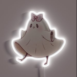 Happy Little Ghost Friend RGB Neon Sign