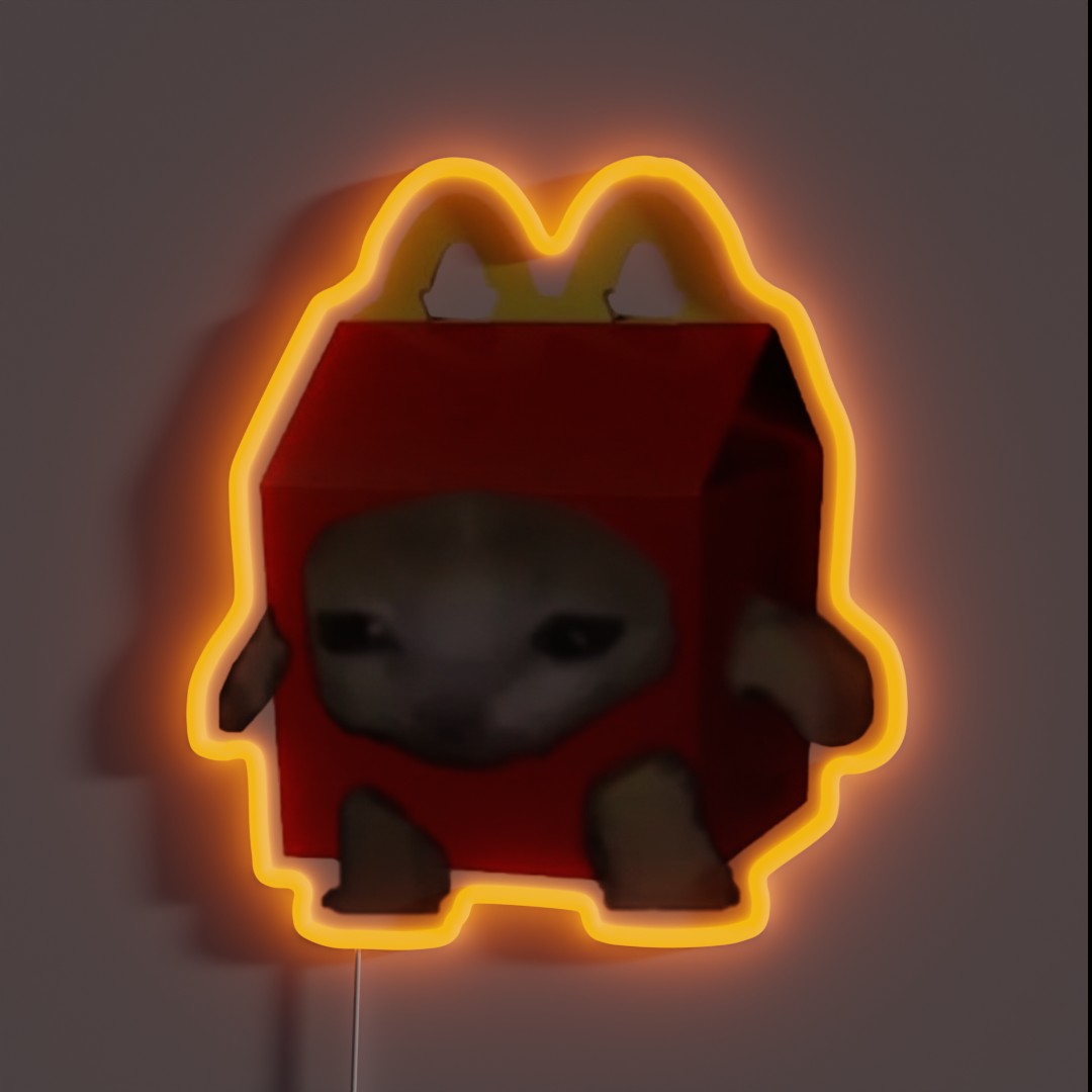 Happy Meal Cat RGB Neon Sign Happy Meal Cat RGB Neon Sign
