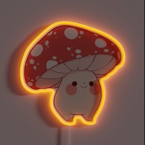 Happy Mushroom RGB Neon Sign