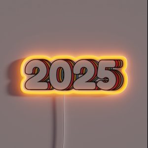 Happy New Year 2025 RGB Neon Sign
