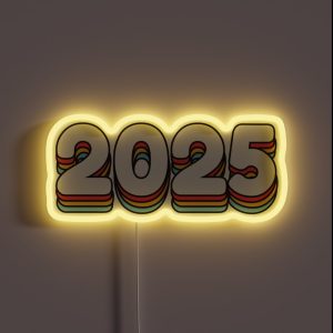 Happy New Year 2025 RGB Neon Sign