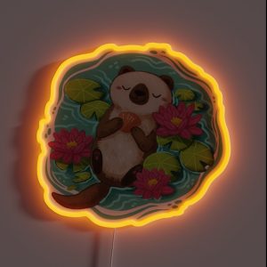 Happy Otter RGB Neon Sign