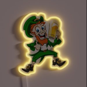 Happy Party Leprechaun RGB Neon Sign