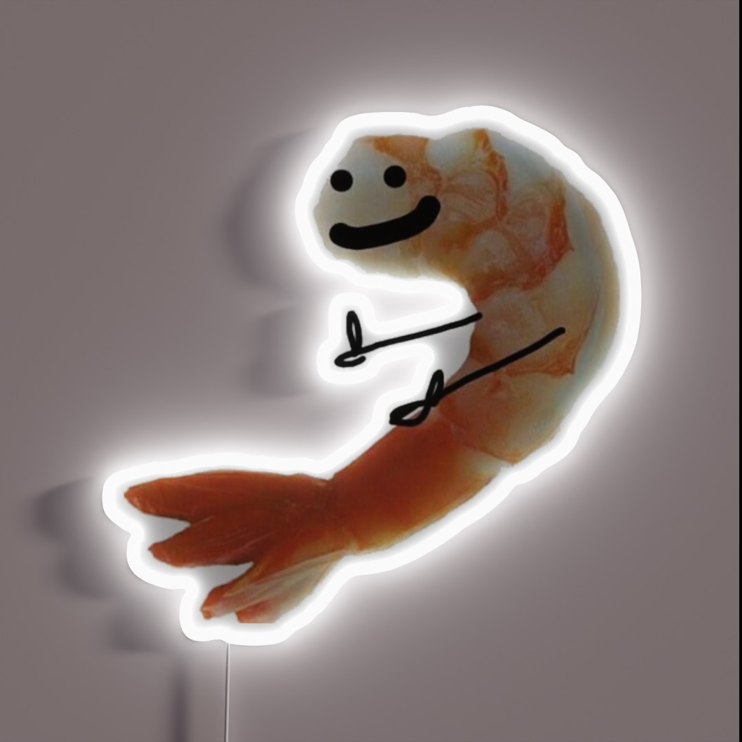 Happy Shrimp RGB Neon Sign Happy Shrimp RGB Neon Sign