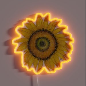 Happy Sunflower RGB Neon Sign