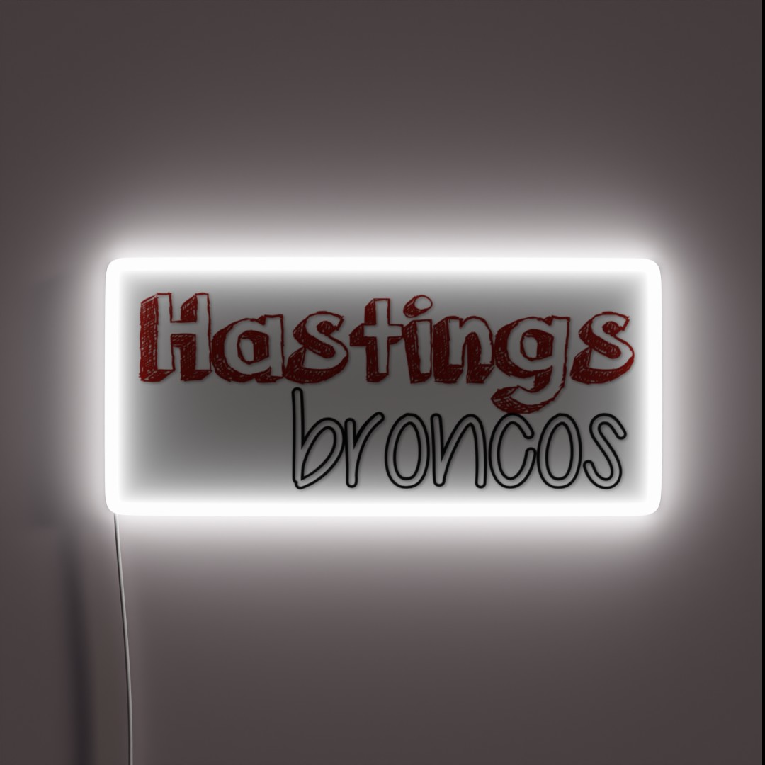 Hastings Broncos RGB Neon Sign Hastings Broncos RGB Neon Sign