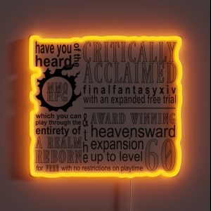 Have You Heard Of The Critically Aclaimed Mmorpg Final Fantasy Xiv RGB Neon Sign
