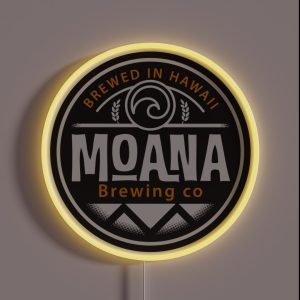 Hawaii Based Moana Brewing Company RGB Neon Sign