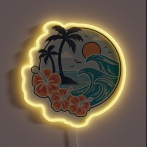 Hawaiian Waves RGB Neon Sign