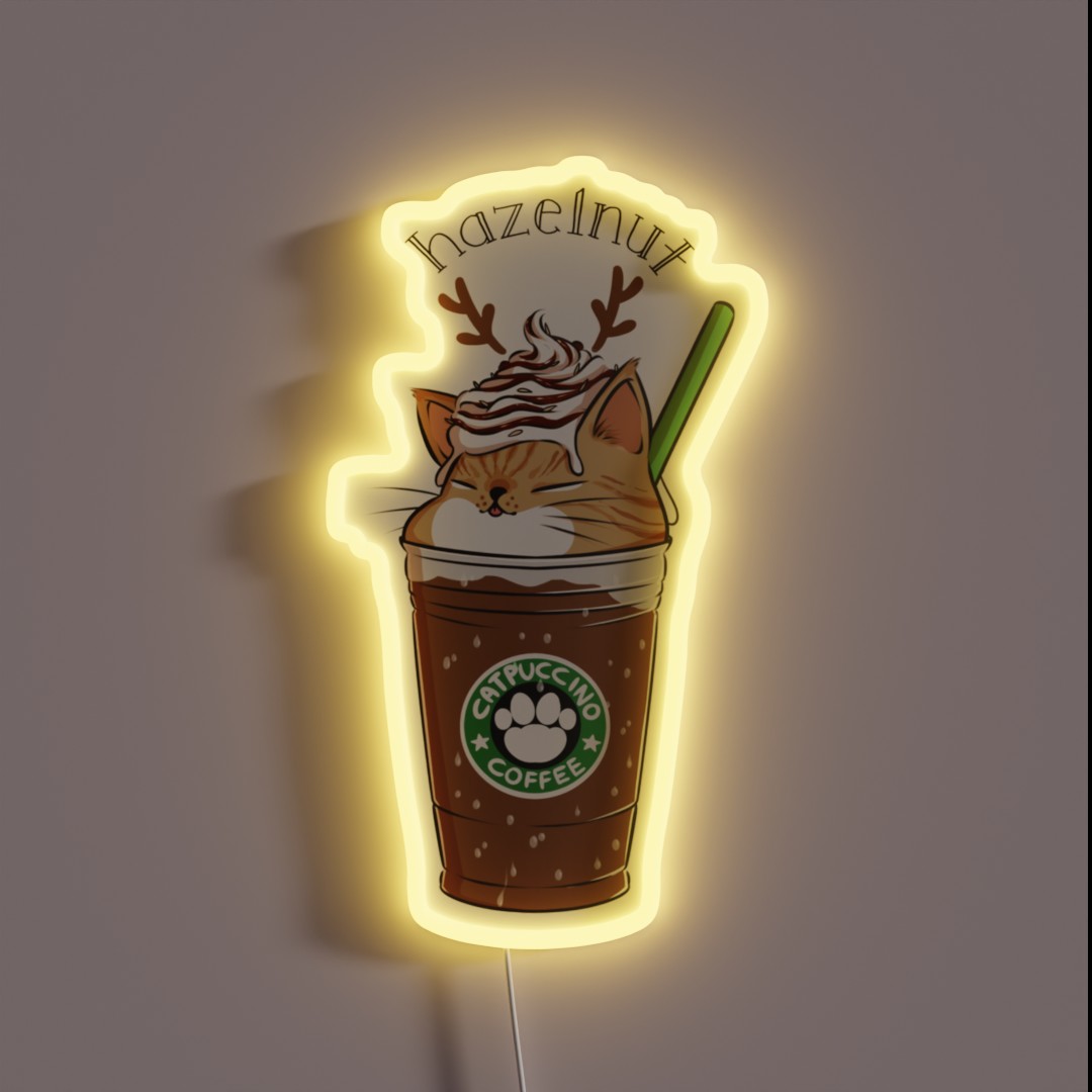 Hazelnut Catpuccino RGB Neon Sign Hazelnut Catpuccino RGB Neon Sign