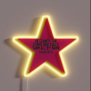 He Counts The Stars And Calls Them All RGB Neon Sign