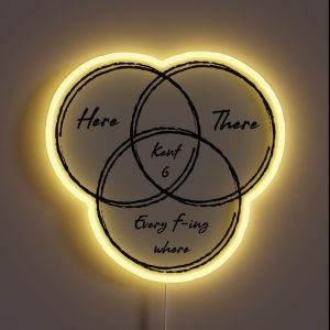 He S Here There And Every F Ing Where RGB Neon Sign