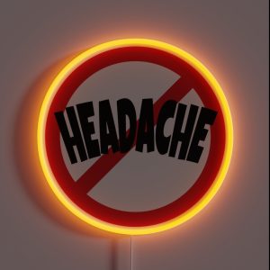 Headache Prohibition Sign RGB Neon Sign