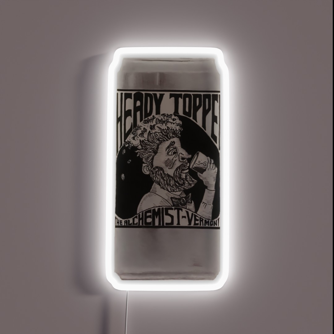 Heady Topper Brew Craft Illustration RGB Neon Sign Heady Topper Brew Craft Illustration RGB Neon Sign