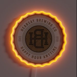Hearsay Brewing Company Happy Hour Anytime RGB Neon Sign