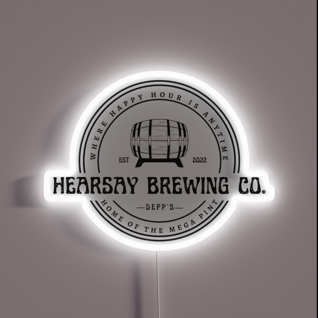 Hearsay Brewing Company RGB Neon Sign Hearsay Brewing Company RGB Neon Sign