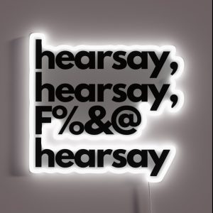 Hearsay Hearsay F And Hearsay RGB Neon Sign