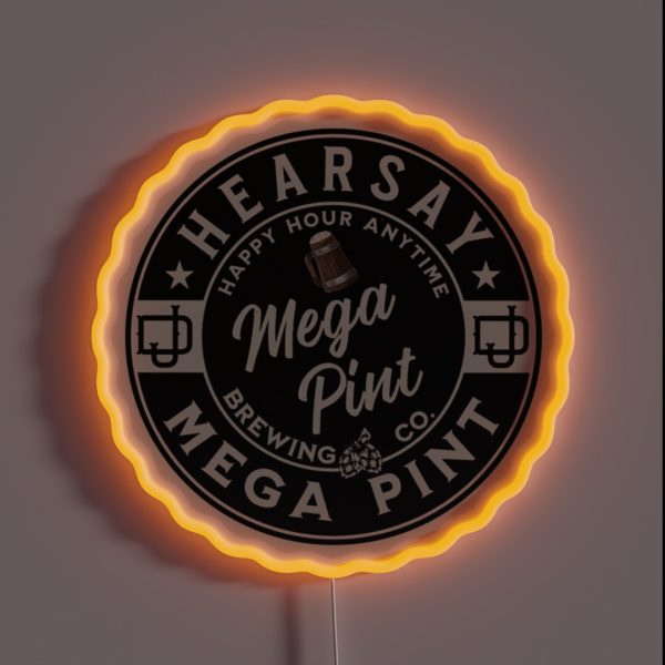 Hearsay Mega Pint Brewing RGB Neon Sign