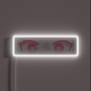 HEART EYES PINK SAD JAPANESE ANIME AESTHETIC RGB Neon Sign