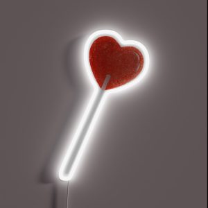 Heart Lollipop Illustration RGB Neon Sign Heart Lollipop Illustration RGB Neon Sign