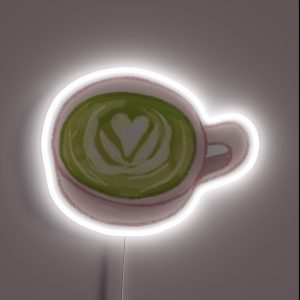 Heart Matcha Latte RGB Neon Sign
