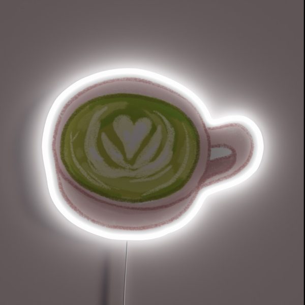 Heart Matcha Latte RGB Neon Sign