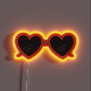 Heart Sunglasses RGB Neon Sign Heart Sunglasses RGB Neon Sign