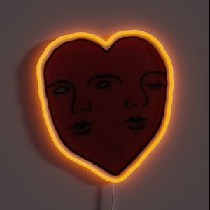 Heart With Faces RGB Neon Sign Heart With Faces RGB Neon Sign