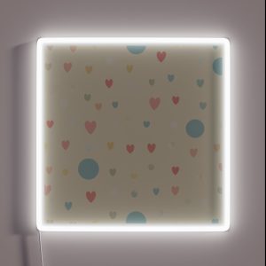 Heartfelt Dots Playful Polka And Hearts Pattern RGB Neon Sign