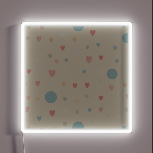 Heartfelt Dots Playful Polka And Hearts RGB Neon Sign