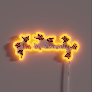 Heartstopper I M Bi Actually RGB Neon Sign