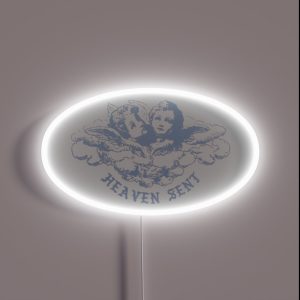 Heaven Sent Angel Cherub RGB Neon Sign