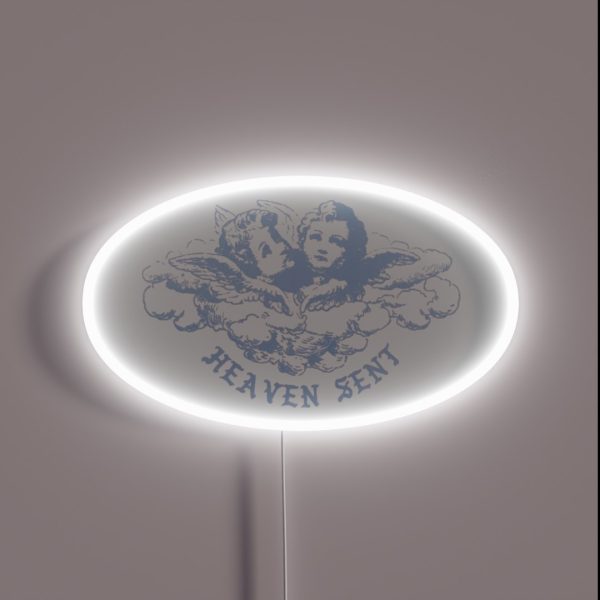 Heaven Sent Angel Cherub RGB Neon Sign
